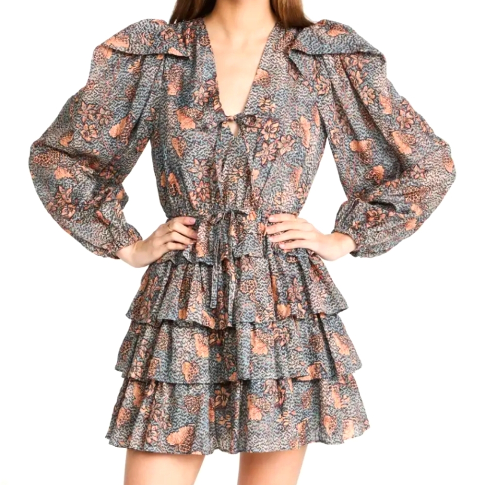 Ulla Johnson Tyra Floral Print Dress size 8